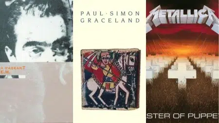 Los 10 mejores discos de rock de 1986 según la crítica R.E.M. - Lifes Rich Pageant / Paul Simon - Graceland / Metallica - Master of Puppets