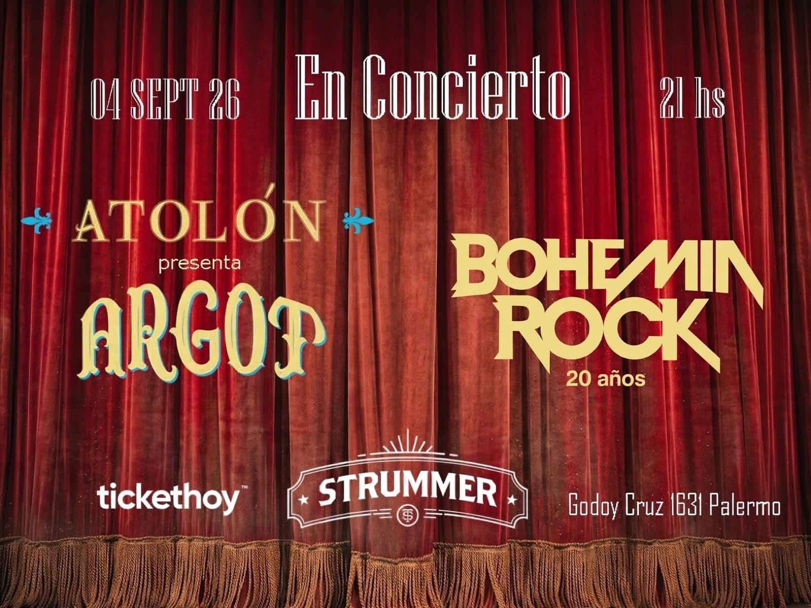 Atolon + Bohemia Rock en Strummer Bar