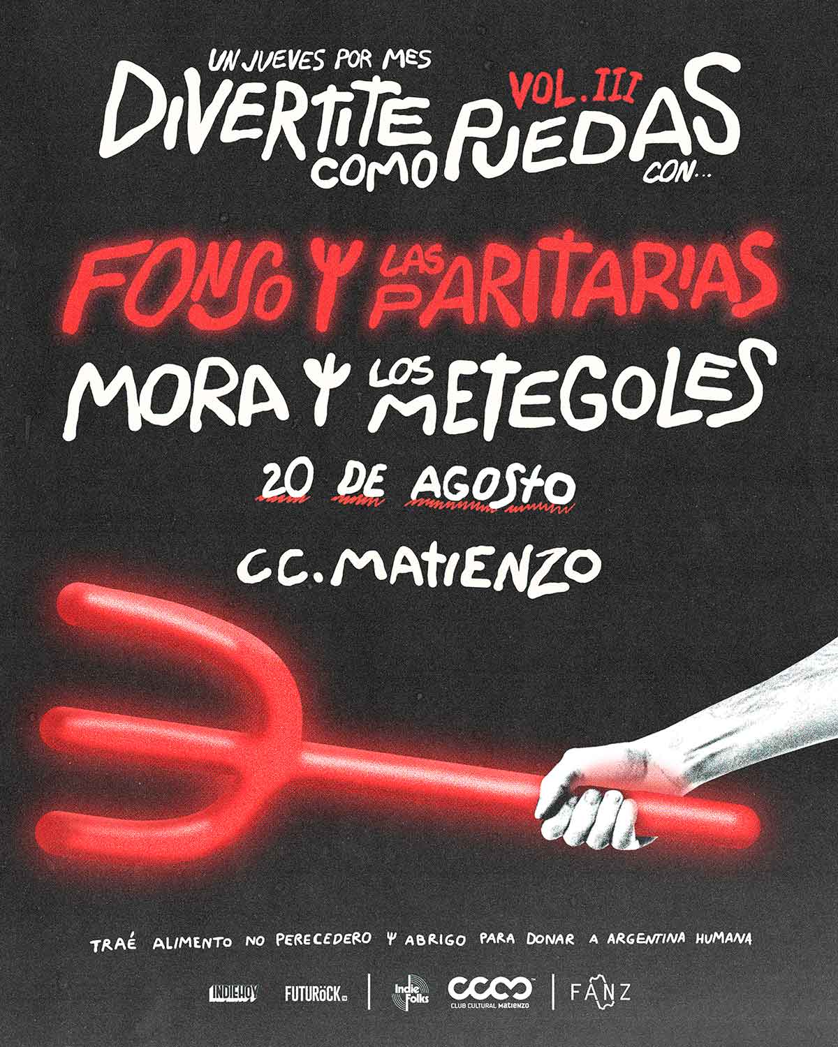 Fonso y Las Paritarias y Mora y Los Metegoles en Matienzo