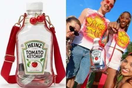 Heinz presentó una cartera con forma de botella de kétchup en el Lollapalooza Heinz presentó una cartera con forma de botella de kétchup en el Lollapalooza