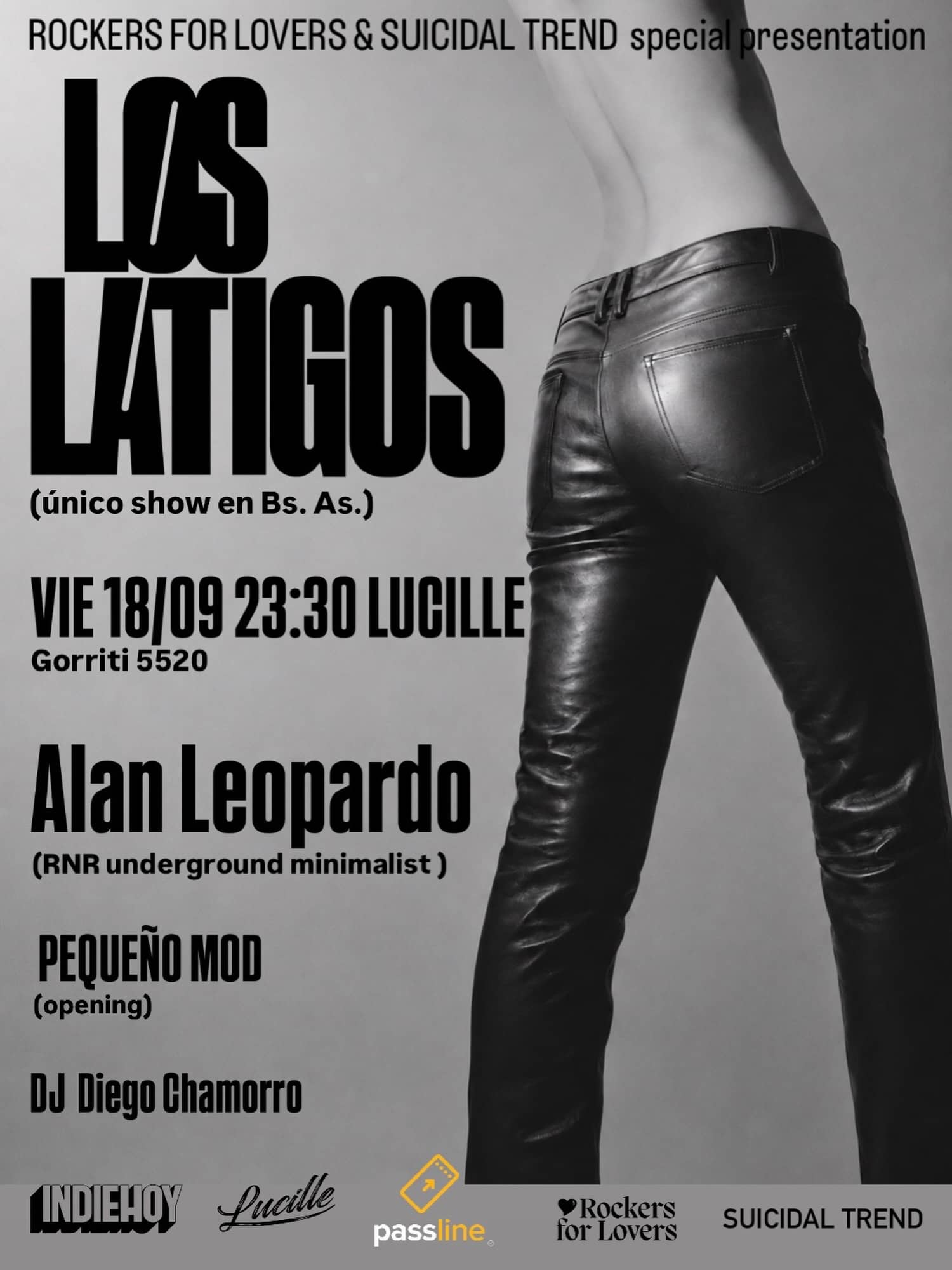 Los Látigos + Alan Leopardo + Pequeño Mod en Lucille