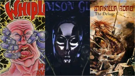 Los 10 mejores discos de heavy metal de 1986 según la crítica Whiplash - Power and Pain / Crimson Glory - Crimson Glory / Manilla Road - The Deluge