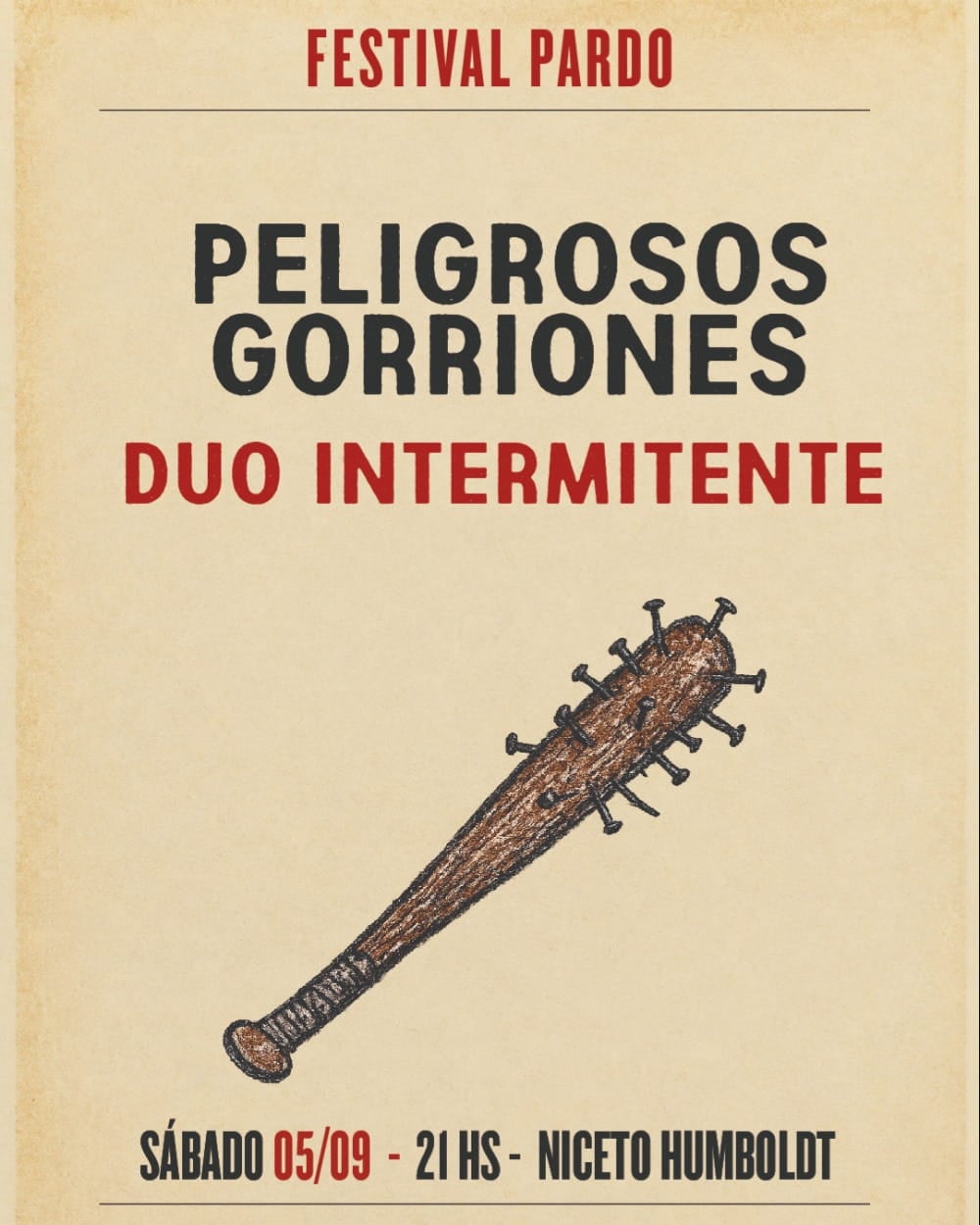 Festival Pardo: Peligrosos Gorriones y Dúo Intermitente en Humboldt (Niceto Club)