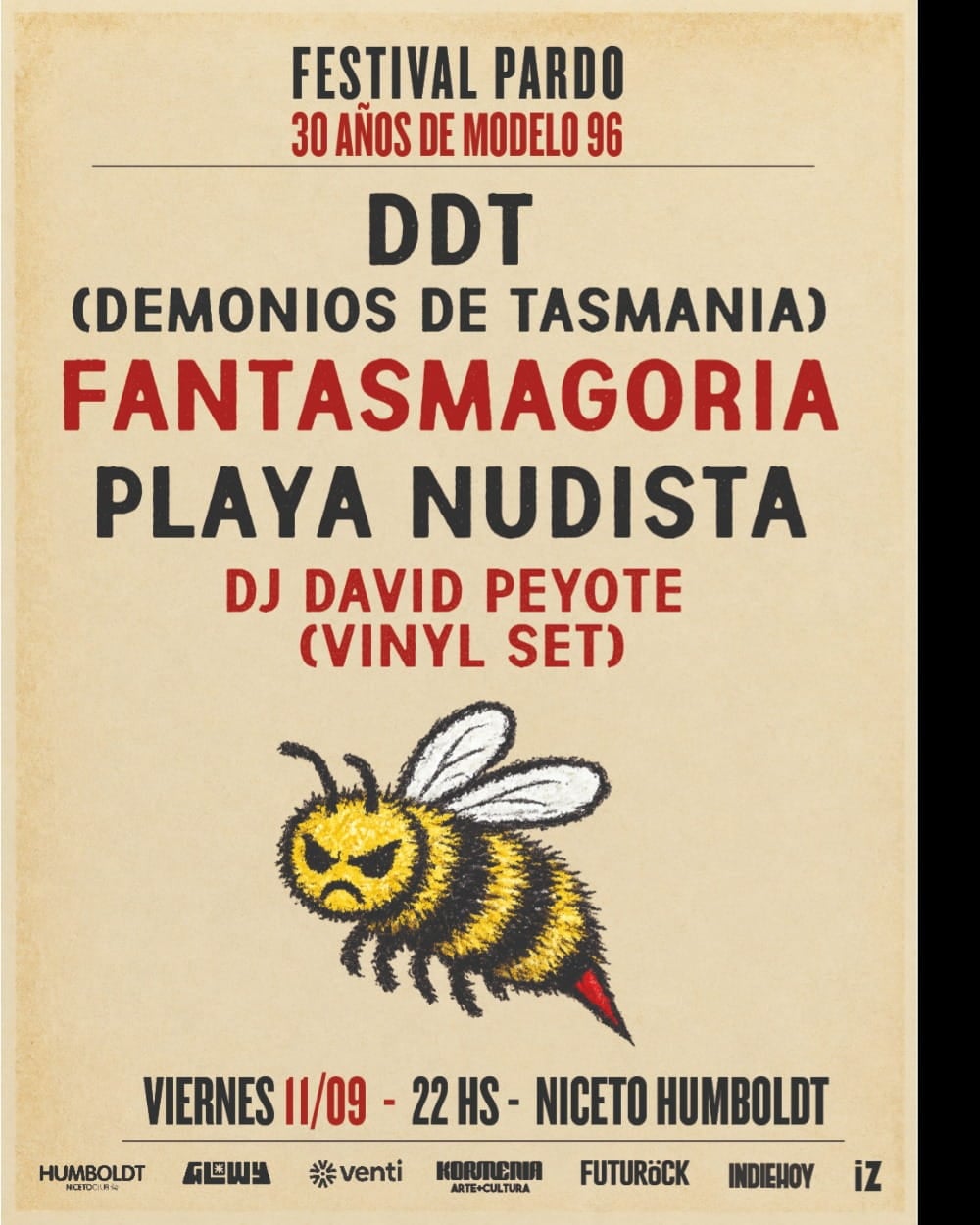 Festival Pardo: DDT, Fantasmagoria y Playa Nudista en Humboldt (Niceto Club)