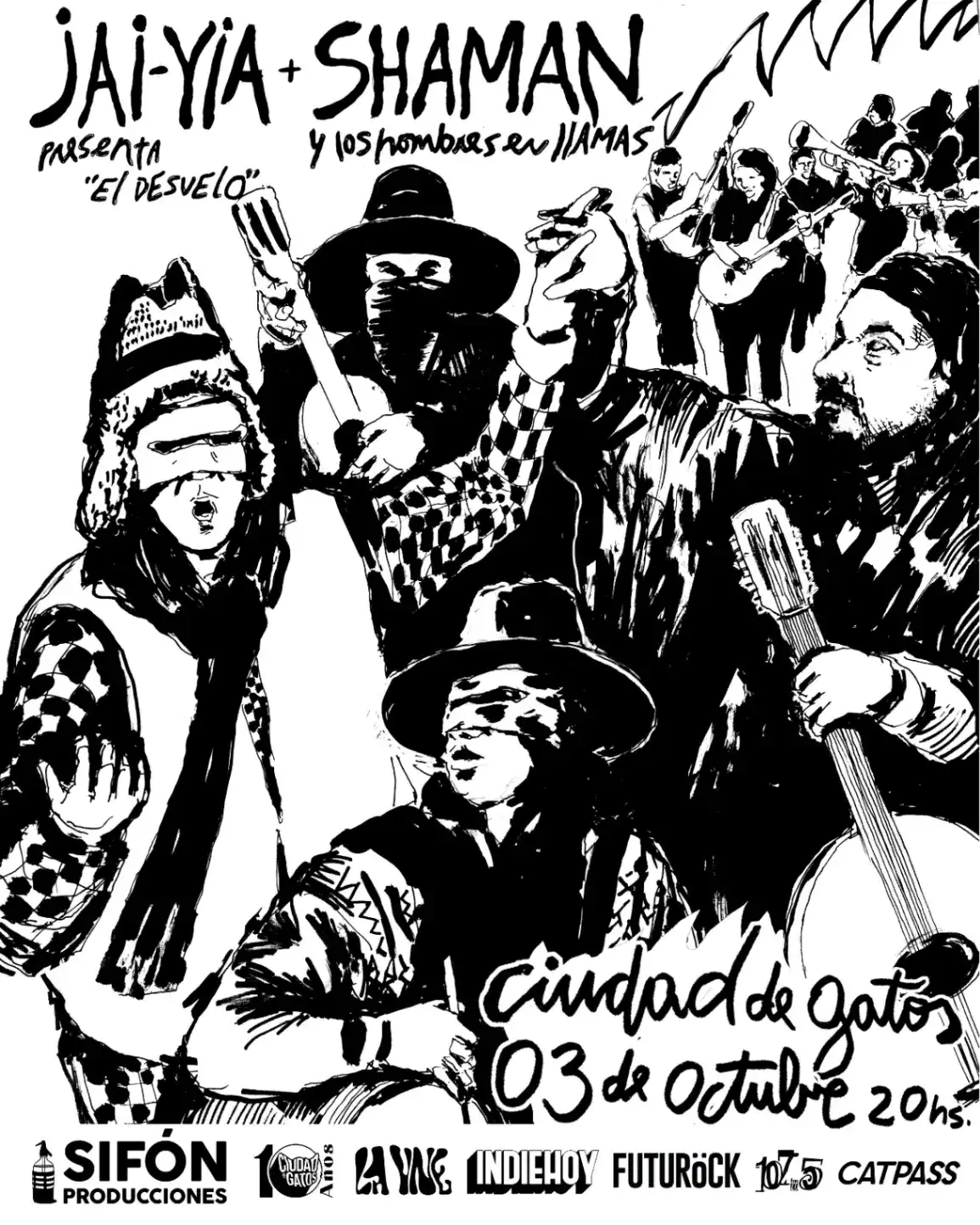 Jai-Yia + Shaman y los hombres en llamas en La Plata