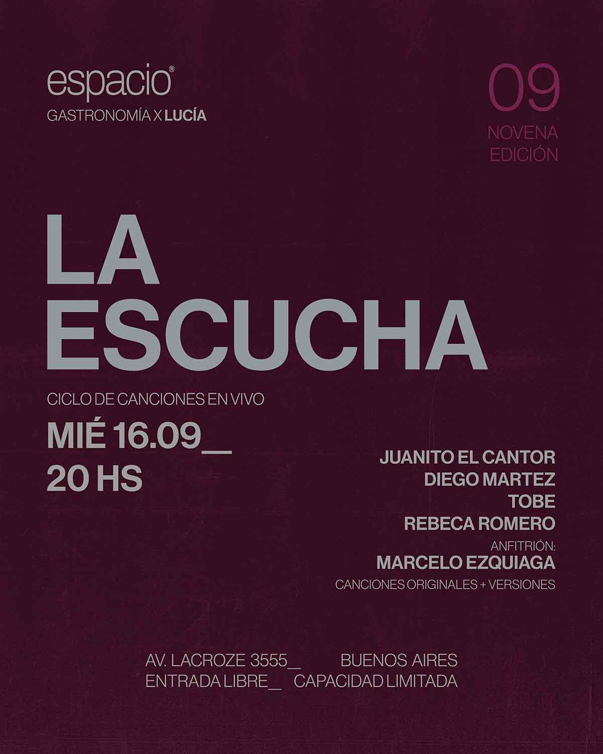 Juanito el Cantor, Diego Martez y más en Espacio