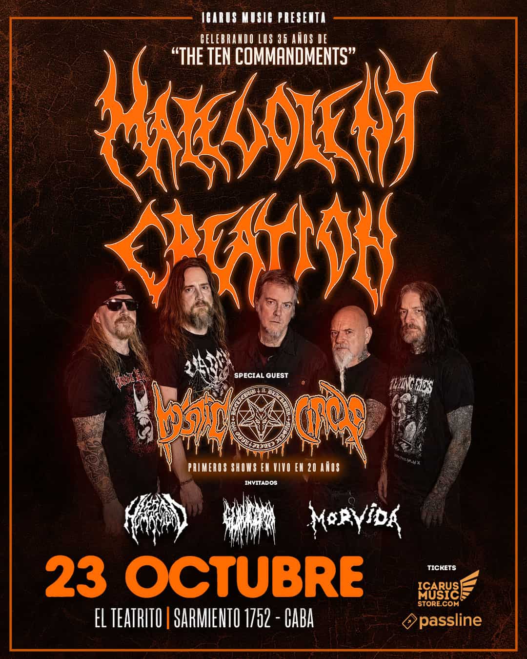 Malevolent Creation + Mystic Circle en Argentina