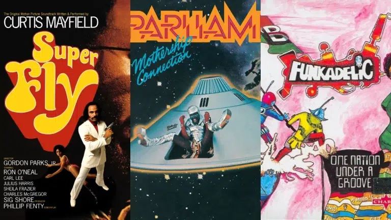 Curtis Mayfield - Superfly (1972) / Parliament - Mothership Connection (1975) / Funkadelic - One Nation Under a Groove (1978)